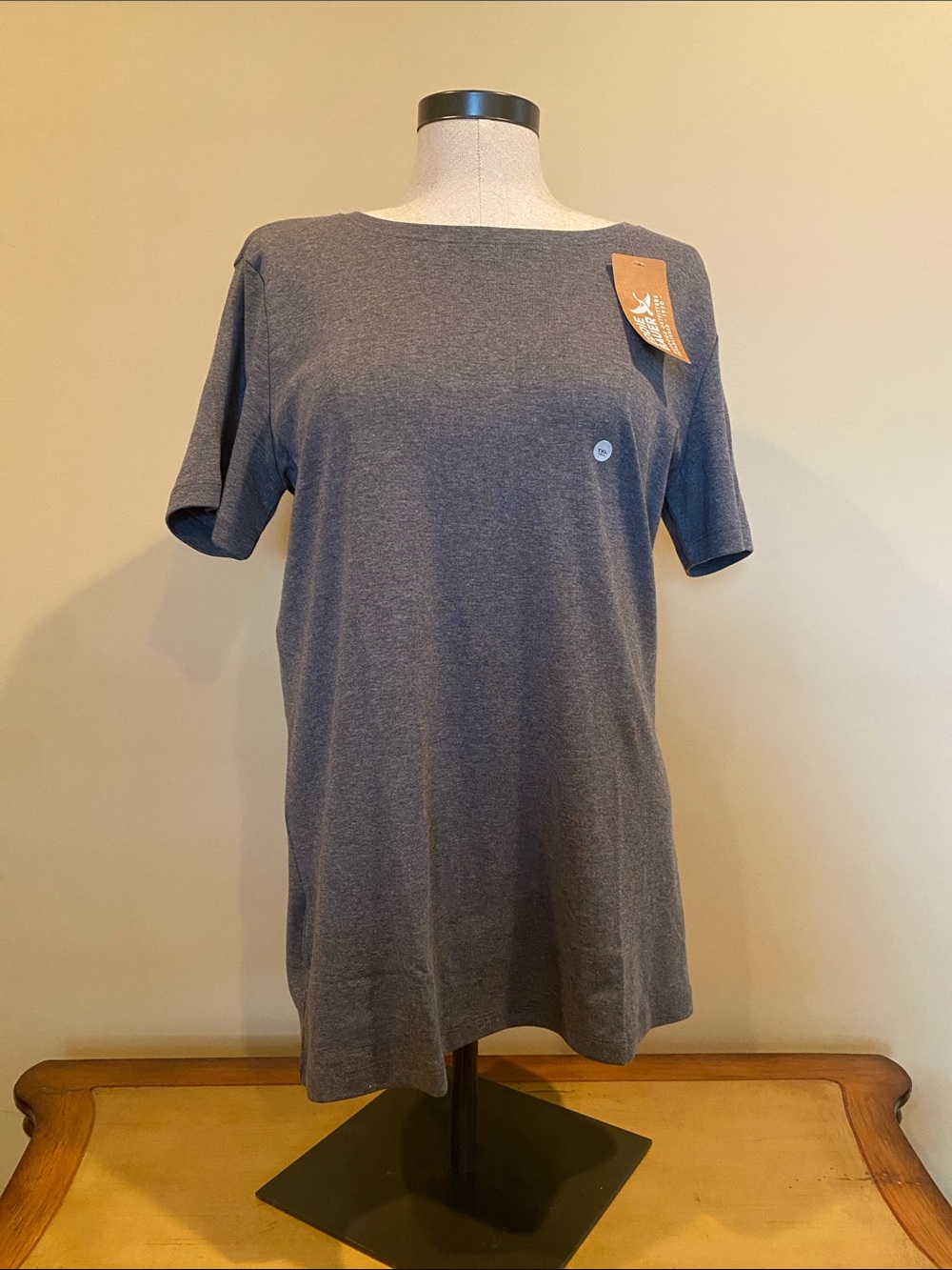 Eddie Bauer Women’s Heather Gray Favorite Short-Sleeve Crew T-Shirt NWT